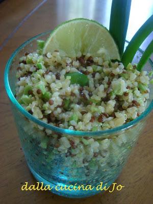 Quinoa e fave in insalata
