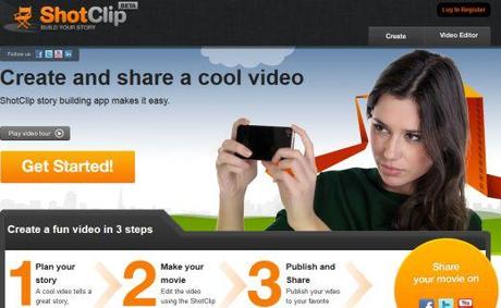 Shotclip - editor gratis di video online semplice da usare