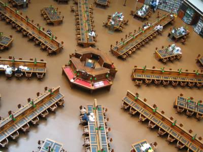 The Domed Reading Room, State Library of Victoria, Melbourne, Australia.