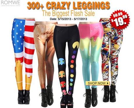 Crazy leggings from ROMWE