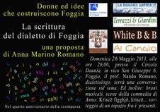 Foggia: Nel ricordo di Anna Marino Romano -  La scrittura del dialetto di Foggia.