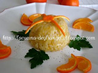 Risotto con gamberi e mandarini