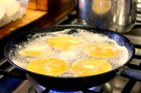 Frittura per i panini di melanzane fritte