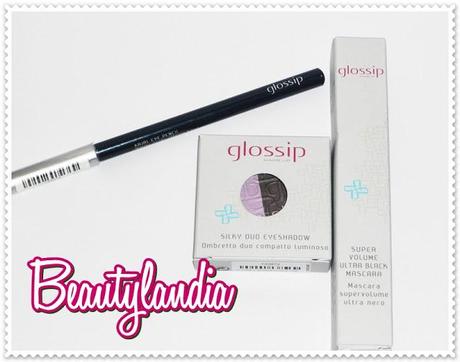 GLOSSIP MAKE UP - Kajal Eye Pencil, Silky Duo Eyeshadow, Super Volume Extra Black Mascara -