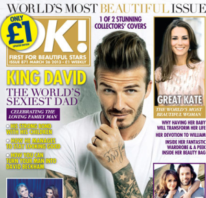 David Beckham sulla rivista Ok