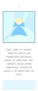 Bigliettino prima comunione pronto da stampare