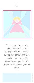 Bigliettino prima comunione pronto da stampare