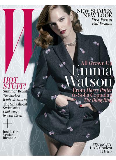 Emma Watson sofisticata su W Magazine rivela di aver una cotta per...