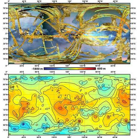 Titano - mappa topografica globale