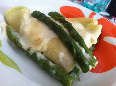 Crepes alla crema di asparagi