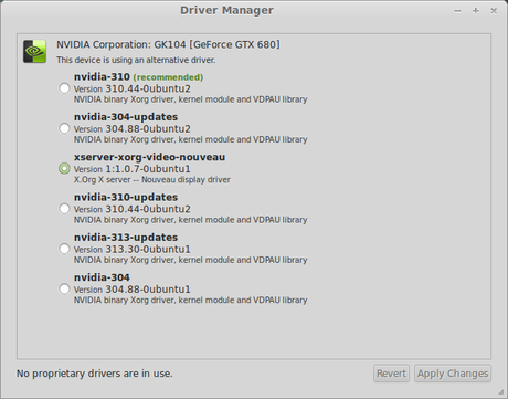 Linux Mint 15 - Driver Manager