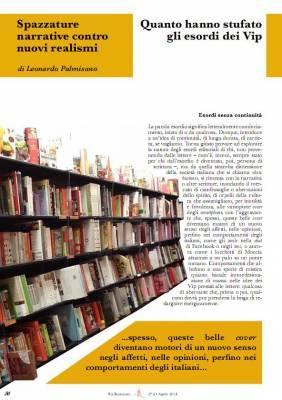 Spazzature letterarie, Esordi dei VIp, Webzine 2/2013, Sul Romanzo