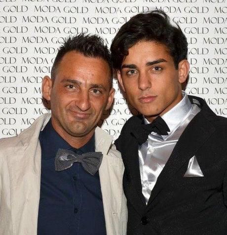 ALFONSO SOMMA PRESIDENTE MODA GOLD CON IL MODELLO ROBERTO GRANATA