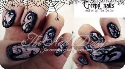 Creepy nail's {inspired by Tim Burton}