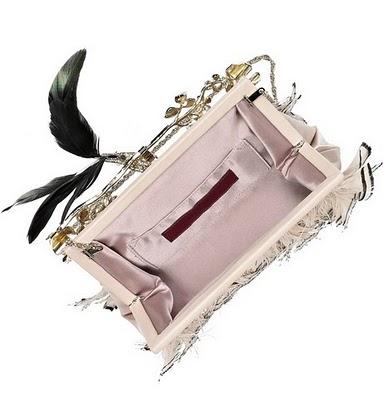 Crystal - embellished feather clutch di Valentino