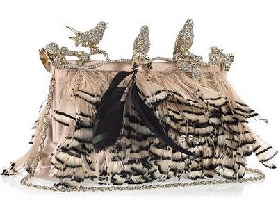 Crystal - embellished feather clutch di Valentino