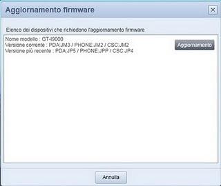 Disponibile aggiornamento a Froyo per Samsung Galaxy S-TIM