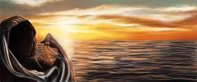 Ispirata dal tramonto