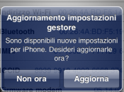 iPhone: aggiornamento l’operatore