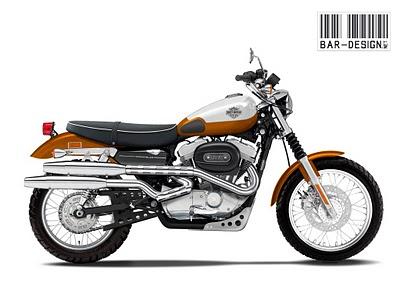 Design Corner - Harley Sportster Scrambler by Luca Bar