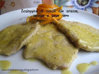 SCALOPPINE DI MAIALE ALLE ARANCE, SENAPE E PEPE NERO