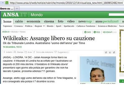 Assange libero dopo appena una settimana; ma guarda un po' quanto soffre questo 