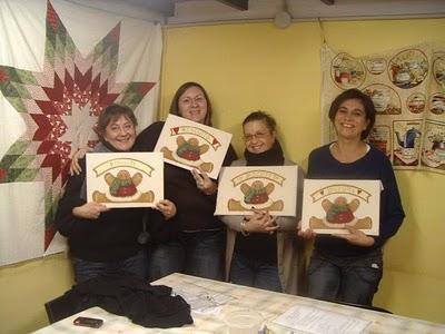 Alcuni momenti del corso di country painting a Milano