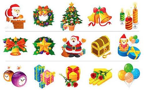 xmas vector icons Christmas Design Resources: Santa Claus