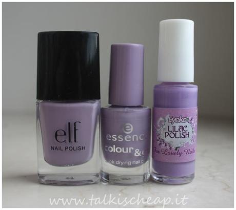 Tre smalti lilla a confronto: review e swatches