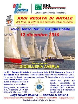 La 29a Regata di Natale a Savona per Telethon