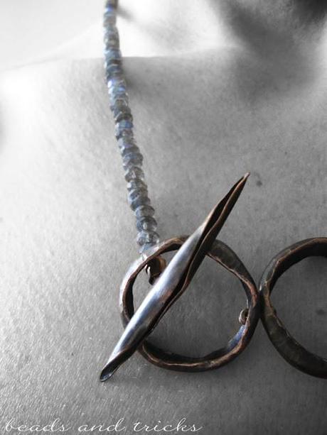 Collana in rame e labradorite, chiusura