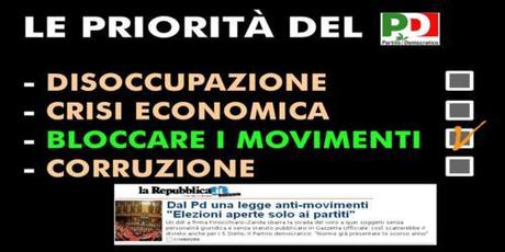 La priorità del Pd: una legge anti-movimenti