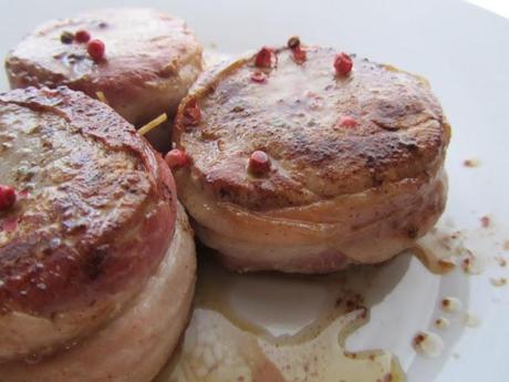 Tournedos di Maiale al Pepe Rosa, Brandy e Sale Maldon.