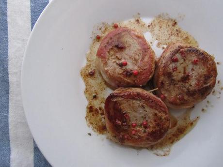 Tournedos di Maiale al Pepe Rosa, Brandy e Sale Maldon.