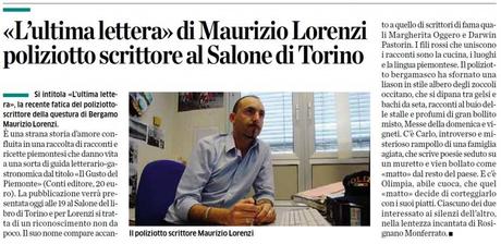 Eco di Bergamo pag.25 - articolo 19 maggio 2013  - MaLo al salone del libro torino - Di S.Serpellini