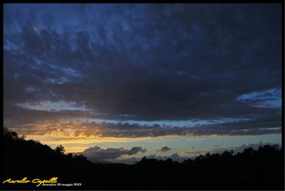 il tramonto di ieri, e quello di stasera