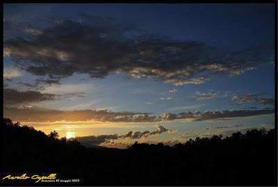 il tramonto di ieri, e quello di stasera