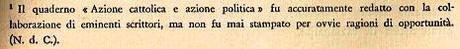 «Per ovvie ragioni di opportunità»