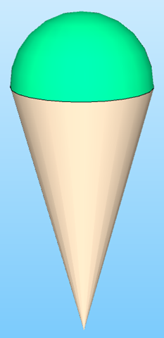 cono gelato sfera