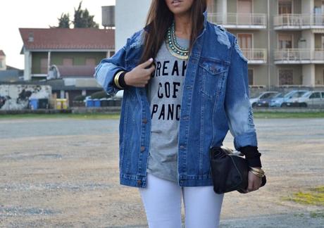 Over-size Denim Jacket.