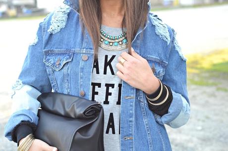 Over-size Denim Jacket.