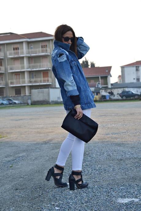 Over-size Denim Jacket.