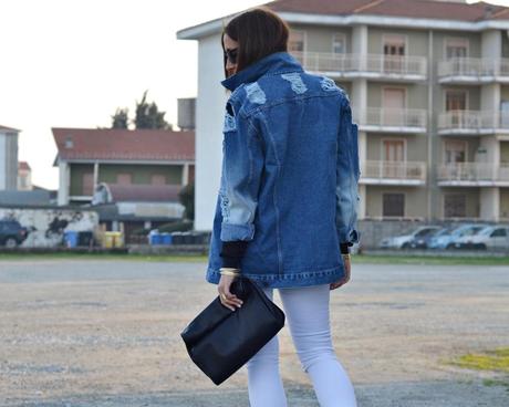 Over-size Denim Jacket.