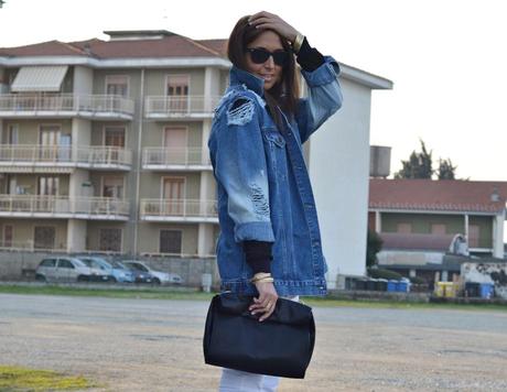 Over-size Denim Jacket.