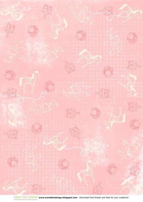 Set di Carte Sweet Baby Boy & Sweet Baby Girl - Scrapbooking paper set Sweet Baby Boy & Sweet Baby Girl