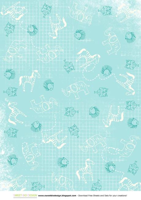 Set di Carte Sweet Baby Boy & Sweet Baby Girl - Scrapbooking paper set Sweet Baby Boy & Sweet Baby Girl