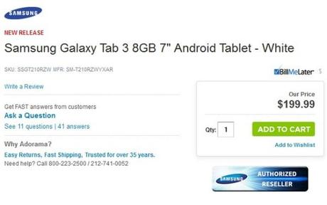 Samsung-Galaxy-Tab-3 7.0 prezzo