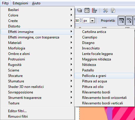 Il filtro Pellicola a grani in Inkscape