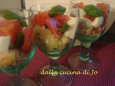 Caprese nel bicchiere