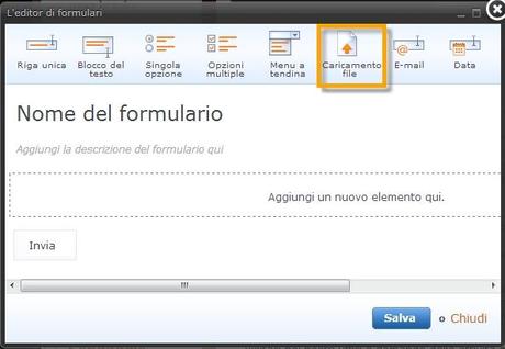 Formulari - caricamento file